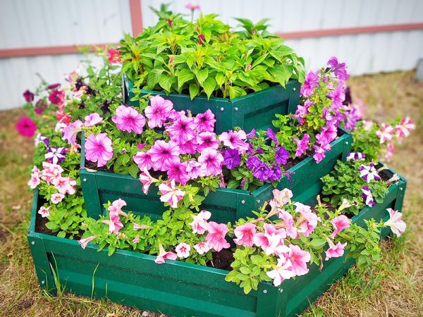 Клумба шестигранная с полимерным покрытием (3 яруса) — изображение 2